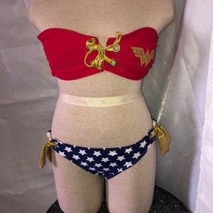 DC comic wonder women two piece swim suit